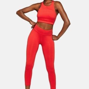 Outdoor Voices TechSweat Red Set